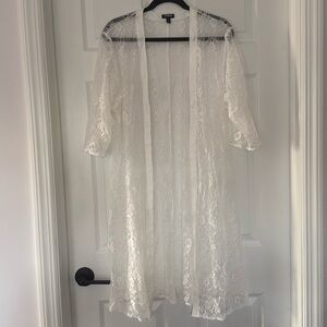 Express White Lace Duster - Size M/L